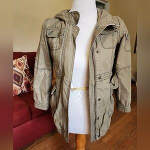 GAP Olive Hooded Anorak Jacket